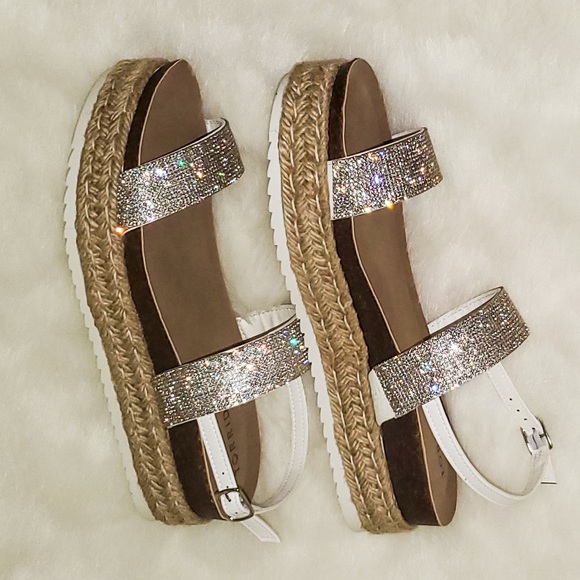 Torrid White/Silver Bling Platform Sandal - Picture 3 of 6